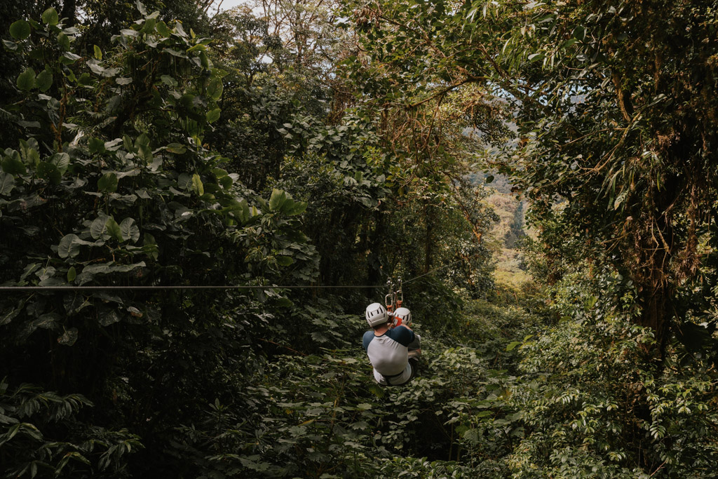tandem ziplining above the canopy in Monteverde what to do
