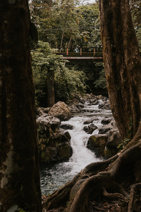 waterfall and bridge at El Salto Costa Rica