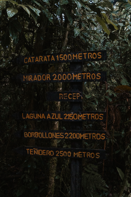 distances from sights in rio celeste