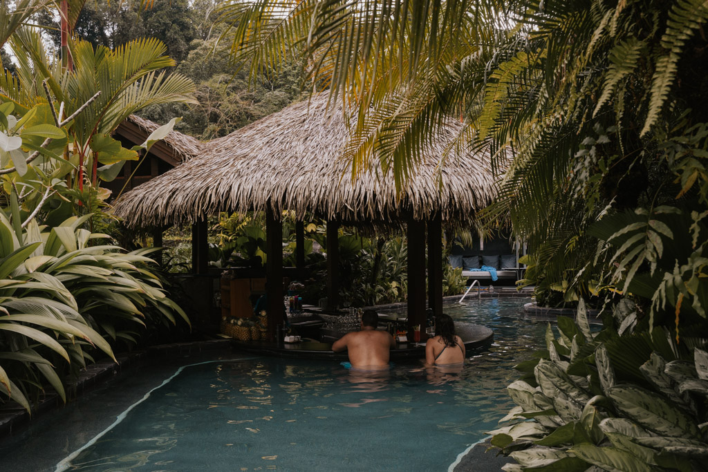 costa rica hot springs tabacon pool bar